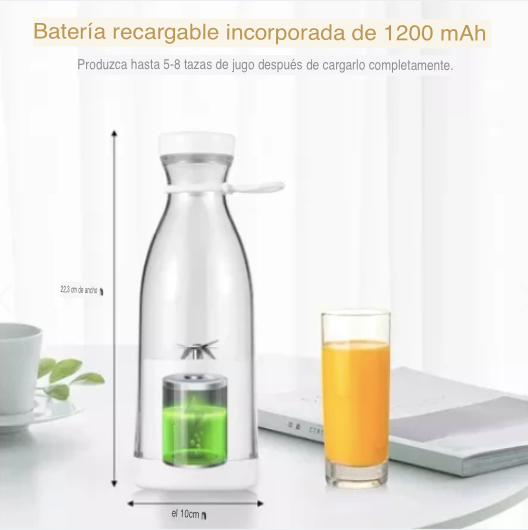 BOTELLA LICUADORA PORTÁTIL - RECARGABLE