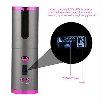 ONDULADOR RIZADOR AUTOMATICO, INALAMBRICO Y RECARGABLE