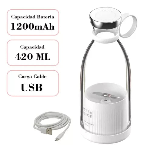 BOTELLA LICUADORA PORTÁTIL - RECARGABLE