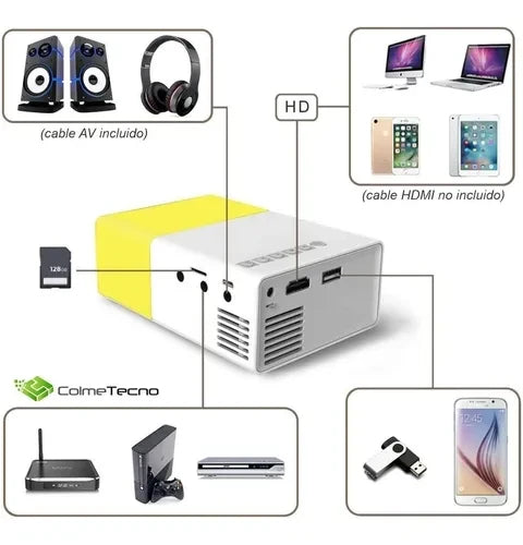 PROYECTOR PORTATIL LED - AMARILLO