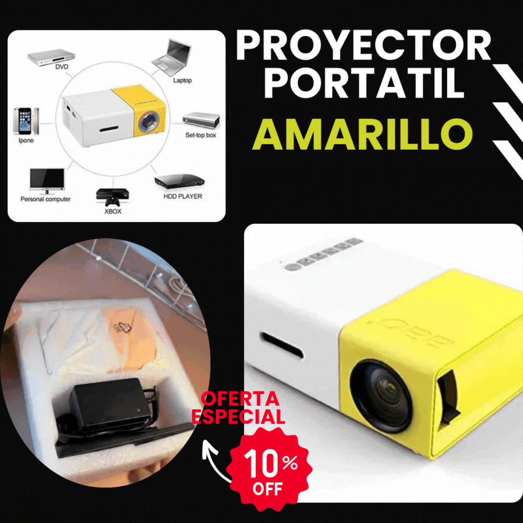 PROYECTOR PORTATIL LED - AMARILLO