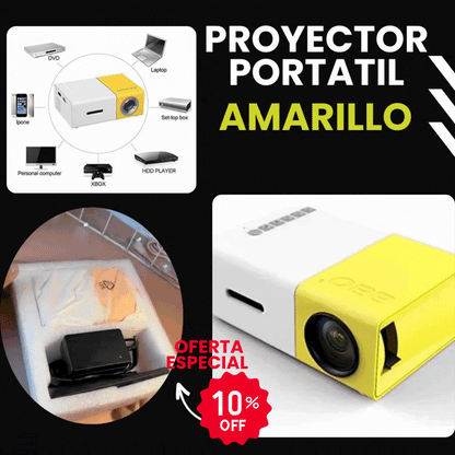 PROYECTOR PORTATIL LED - AMARILLO